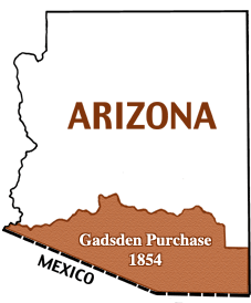 Map of Gadsden Purchase